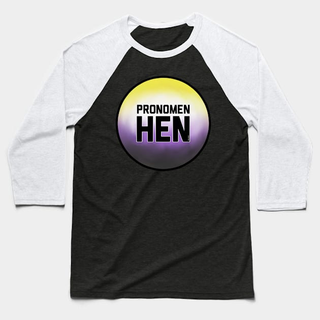 Pronomen Hen Baseball T-Shirt by Art by Veya